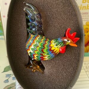 Fitz and Floyd Glass Menagerie Rooster NWT